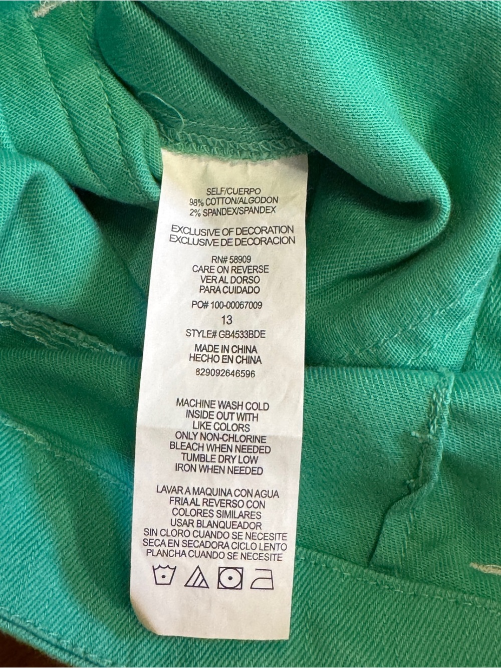 GB Girls Women’s Paperbag Waist Wide Leg Culotte Shorts Teal NWT Size 13 - Picture 9 of 11